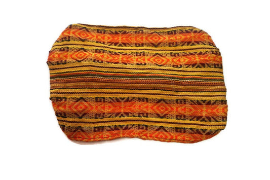 Wide Bohemian Headband | Orange Hot Yellow