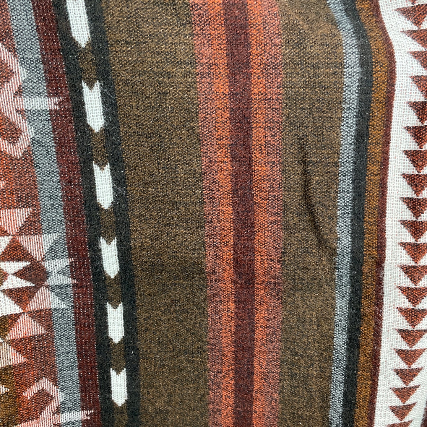 Warm Mens Poncho Hoodie | Beige Chocolate Mud
