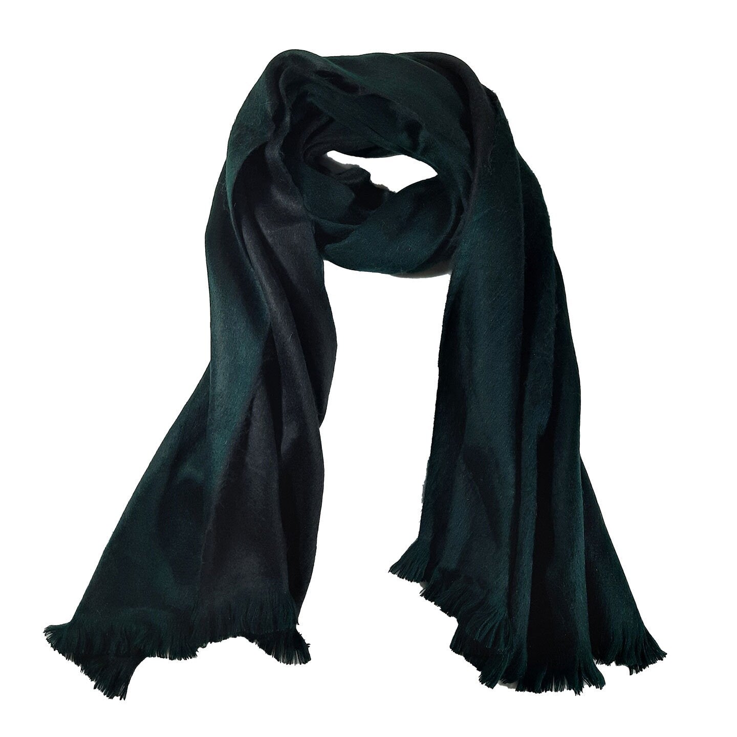 Cozy Reversible Soft Wrap Bridal Cover Up | Soft Shawl for Wedding | Emerald Green Black