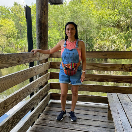 Festival Zipper Fanny Pack | Burnt Orange Colorful
