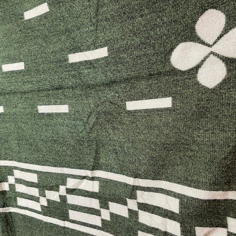 Unisex Warm Green Beige Alpaca Poncho