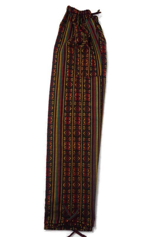 Pants Size XL | Woven Mens Hippie Pants | Womens Lounge Wear | Comfy Clothes | Rasta | Father's Day Gift