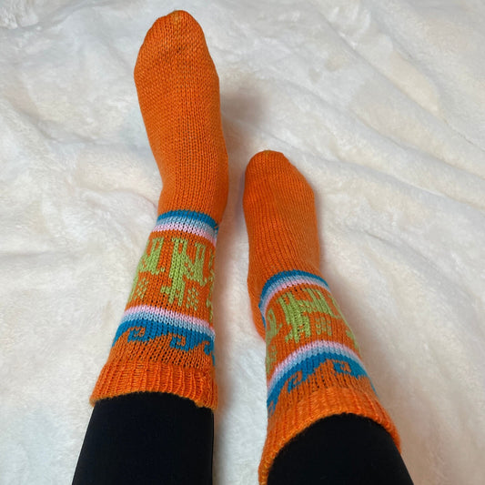 Warm Soft Winter Colorful Mid Calf Socks | Size 9-10 US Adult Socks