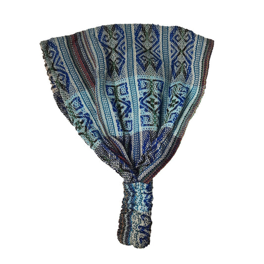 Wide Headband | White Blue Teal