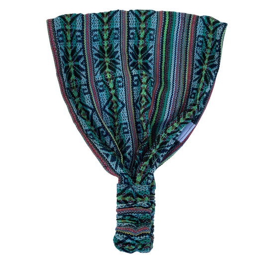 Wide Headband for Women and Men | Sky Gecko Green Black