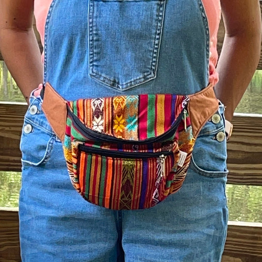 Festival Zipper Fanny Pack | Burnt Orange Colorful