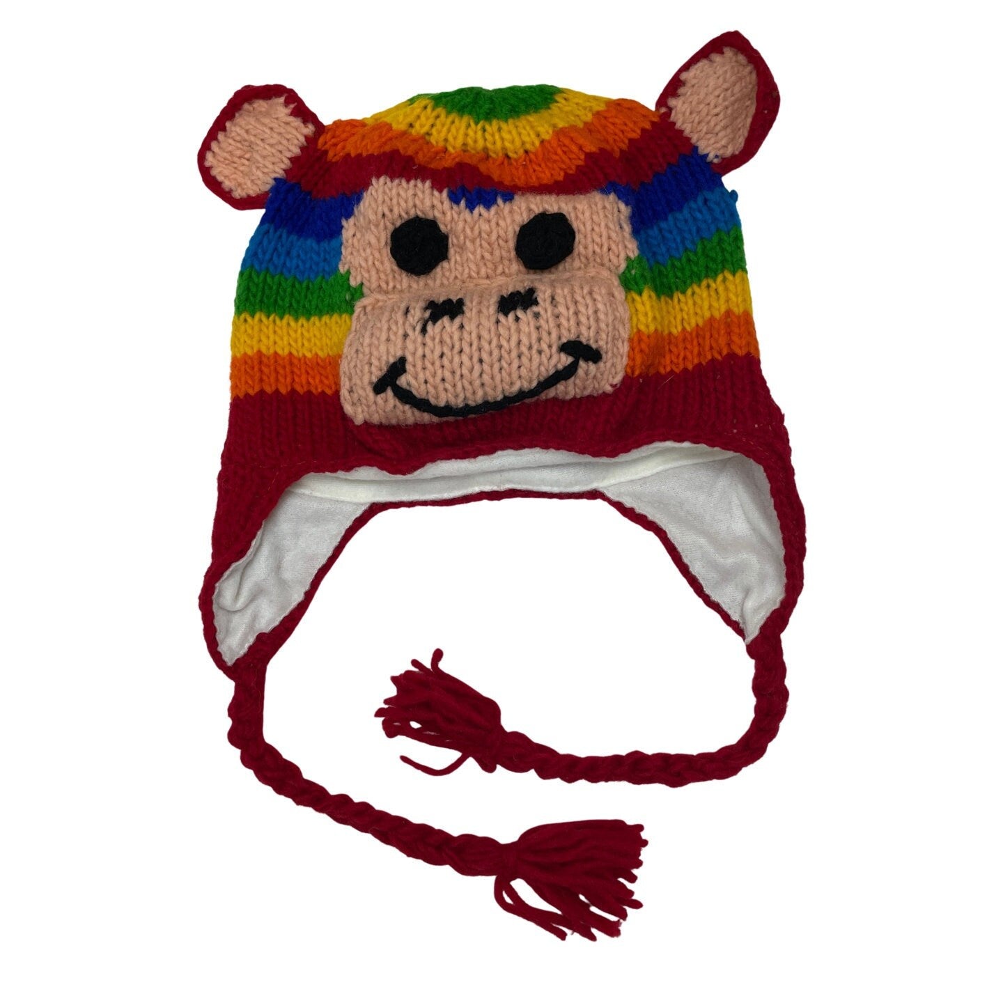 Rainbow Monkey Beanie Hat for Kids and Adults