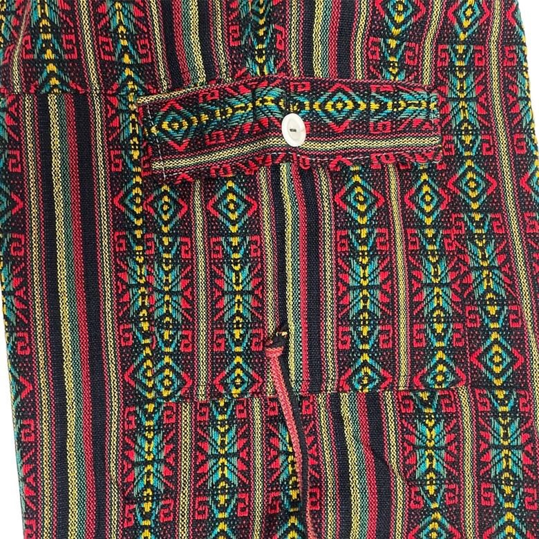 Boho Hippie Cargo Shorts Size M | Deep Rasta