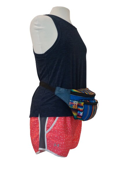 Trendy Tribal Fanny Pack | Blue Brown Orange