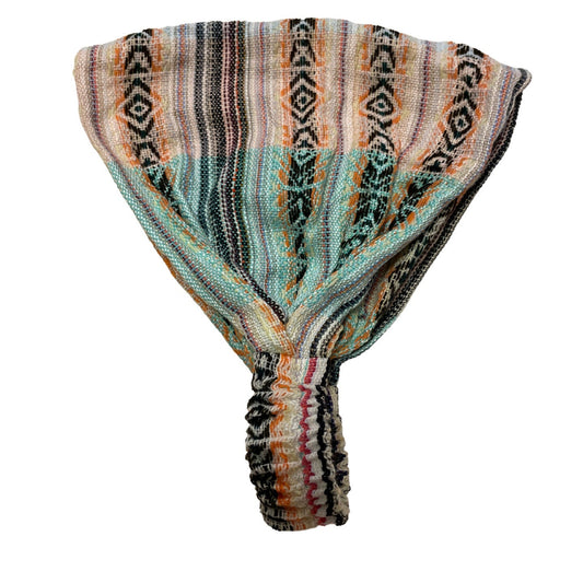 Wide Headband Women and Men | Aqua Orange Beige