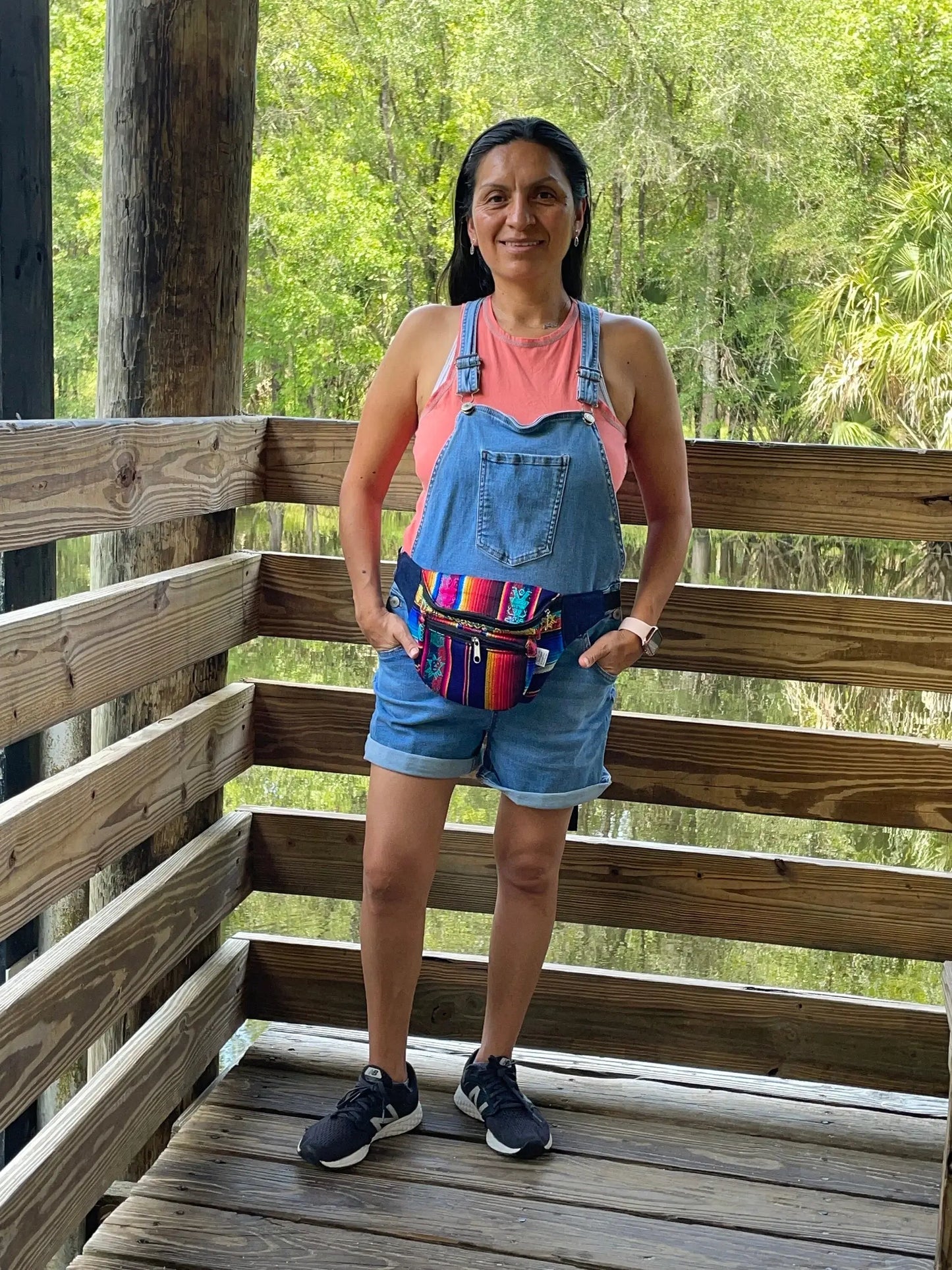 Festival Zipper Fanny Pack | Navy colorful
