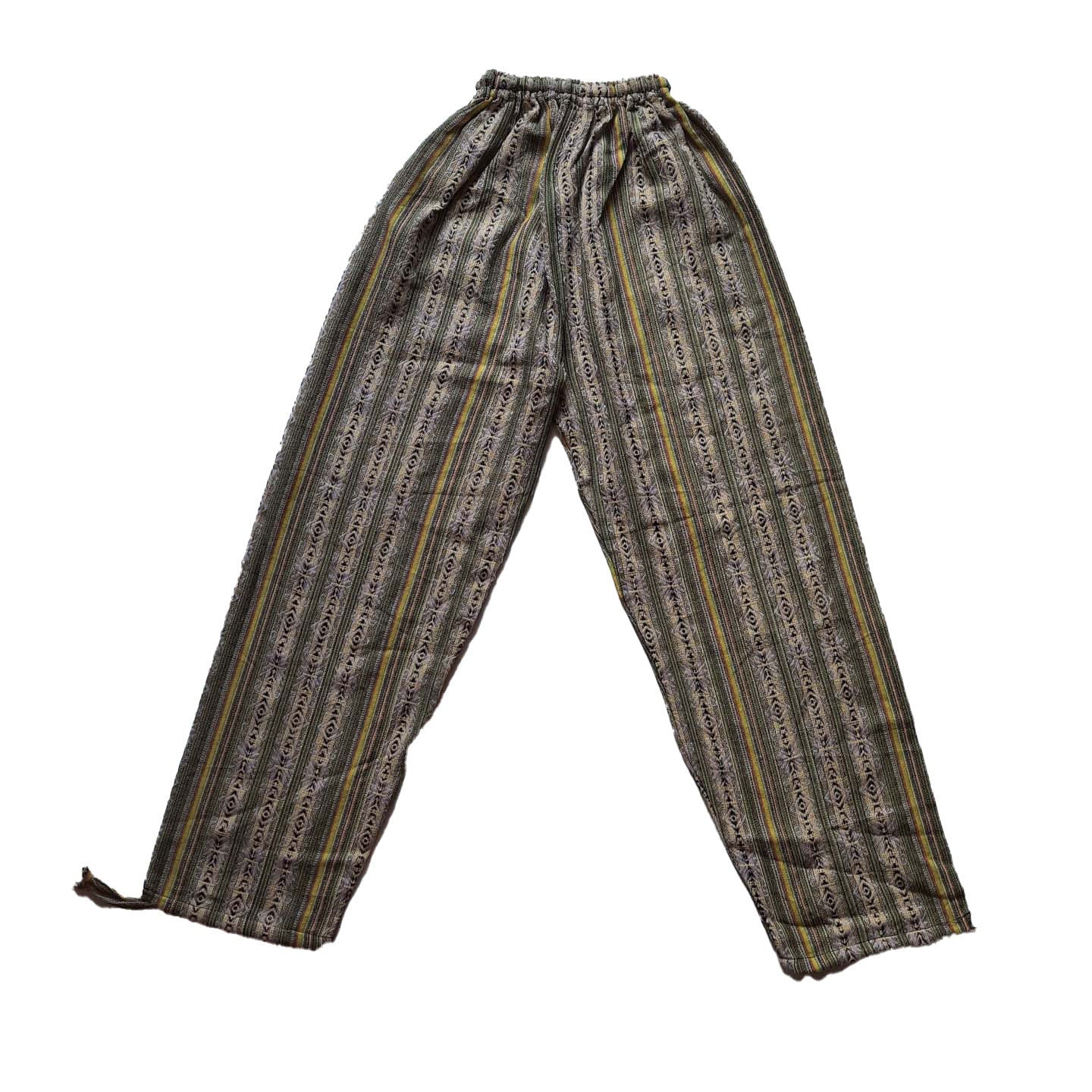 Pants Size L | Woven Mens Hippie Pants | Womens Lounge Wear | Comfy Clothes | Lavender Light Green | Father's Day Gift