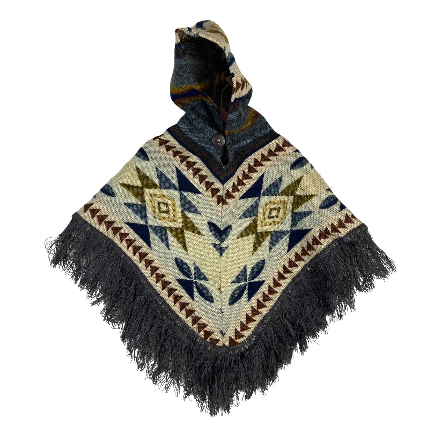 Hooded Alpaca Wool Baby Cape 0-12 months | Kids Overcoat | Beige Gray