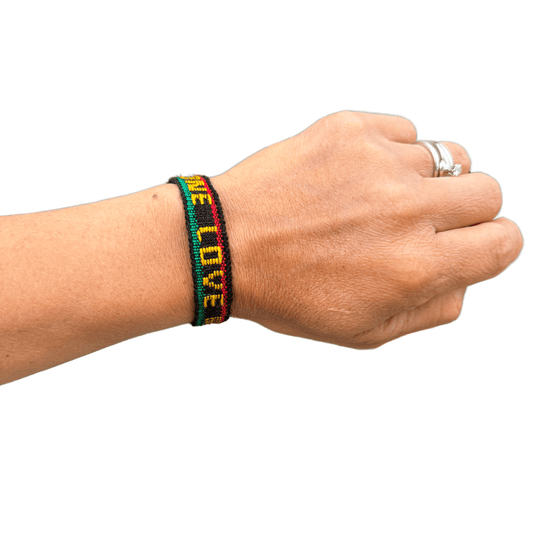ONE LOVE Rastafari Adjustable Friendship Bracelet