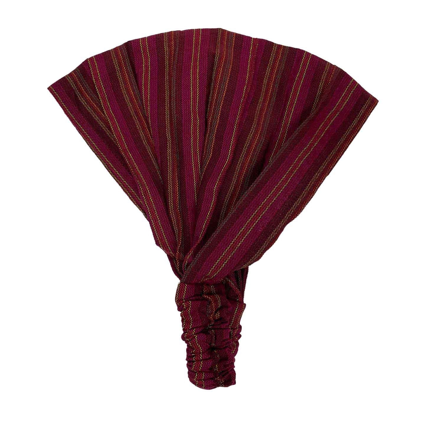 Wide Yoga Headband | Striped Plum