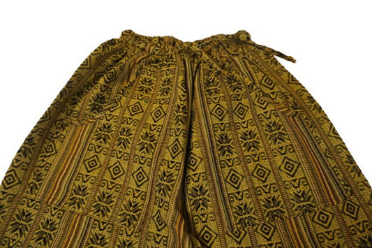 Hippie Pants Size L | Yellow Brown