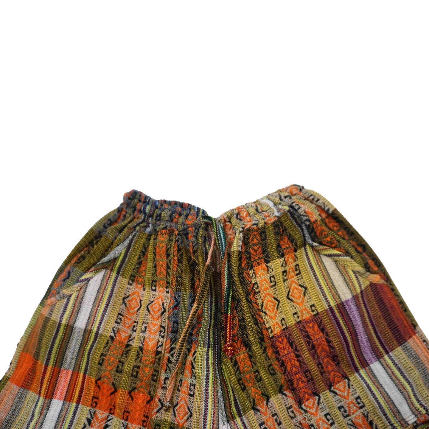 Men's Cotton Bohemian Cargo Shorts Size M | Comfy Clothes | Mustard Orange | Hippie Womens Clothes | Mother's Day Gift