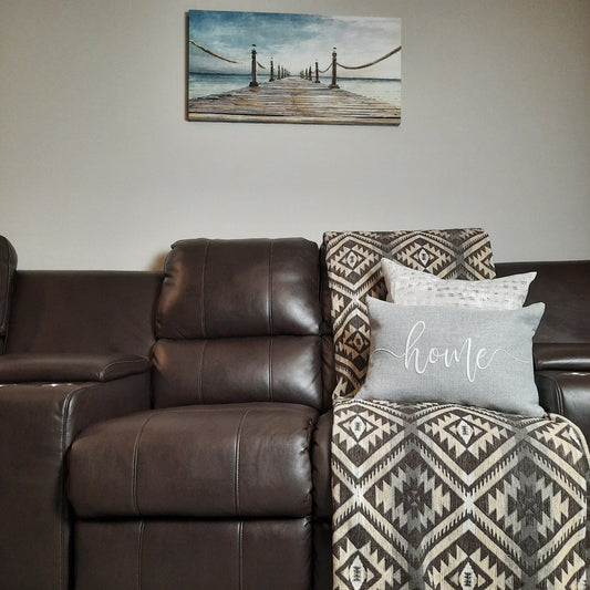 Warm Queen Size Blanket | Beige Brown Gray