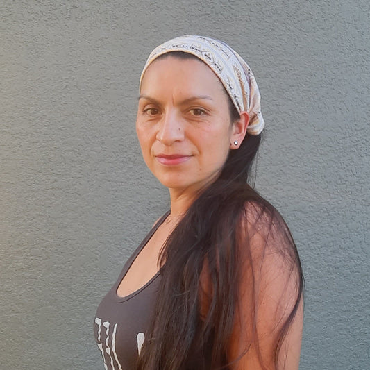 Wide Headband for Women and Men | Beige Yellow