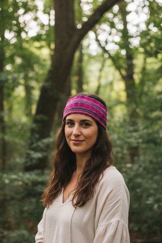 wide boho hippie headband for women and men