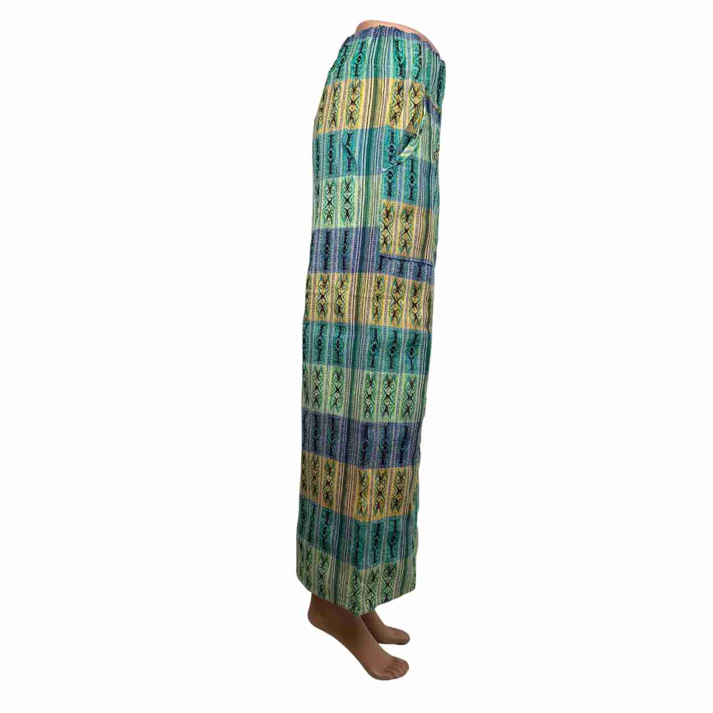 Boho Palazzo Pants with Pockets – Handmade Wide Leg Cotton Festival Pants, Unisex Hippie Trousers