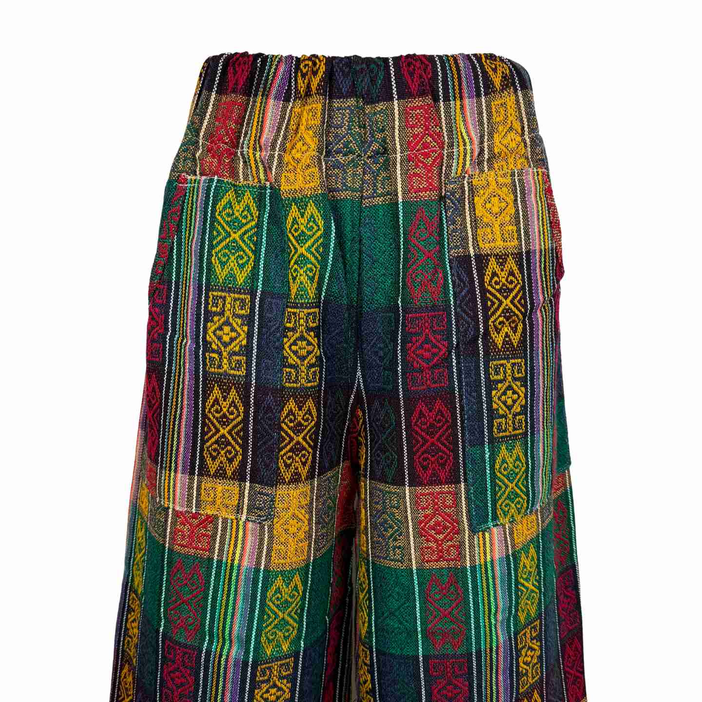 Boho Palazzo Pants with Pockets – Handmade Wide Leg Cotton Festival Pants, Unisex Hippie Trousers