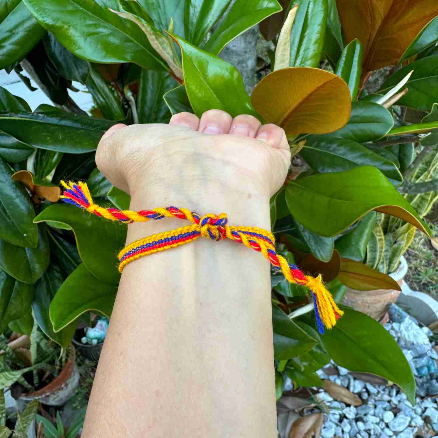 Colombian Flag Adjustable Friendship Bracelet for Men or Women
