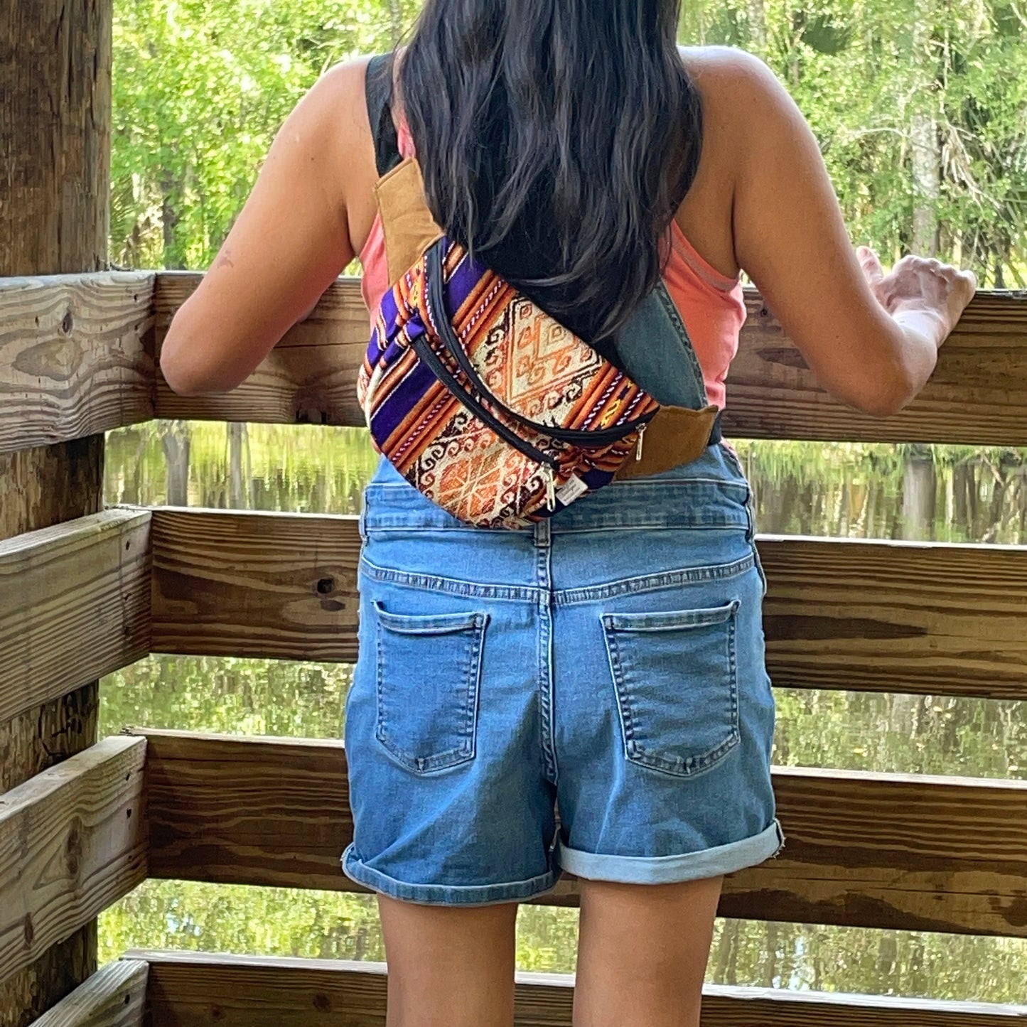 Festival Zipper Fanny Pack | Gold Purple