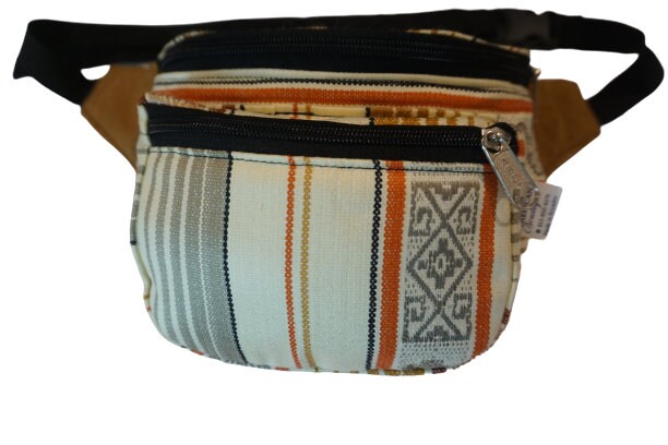Beige Gray Boho Music Festival Fanny Pack