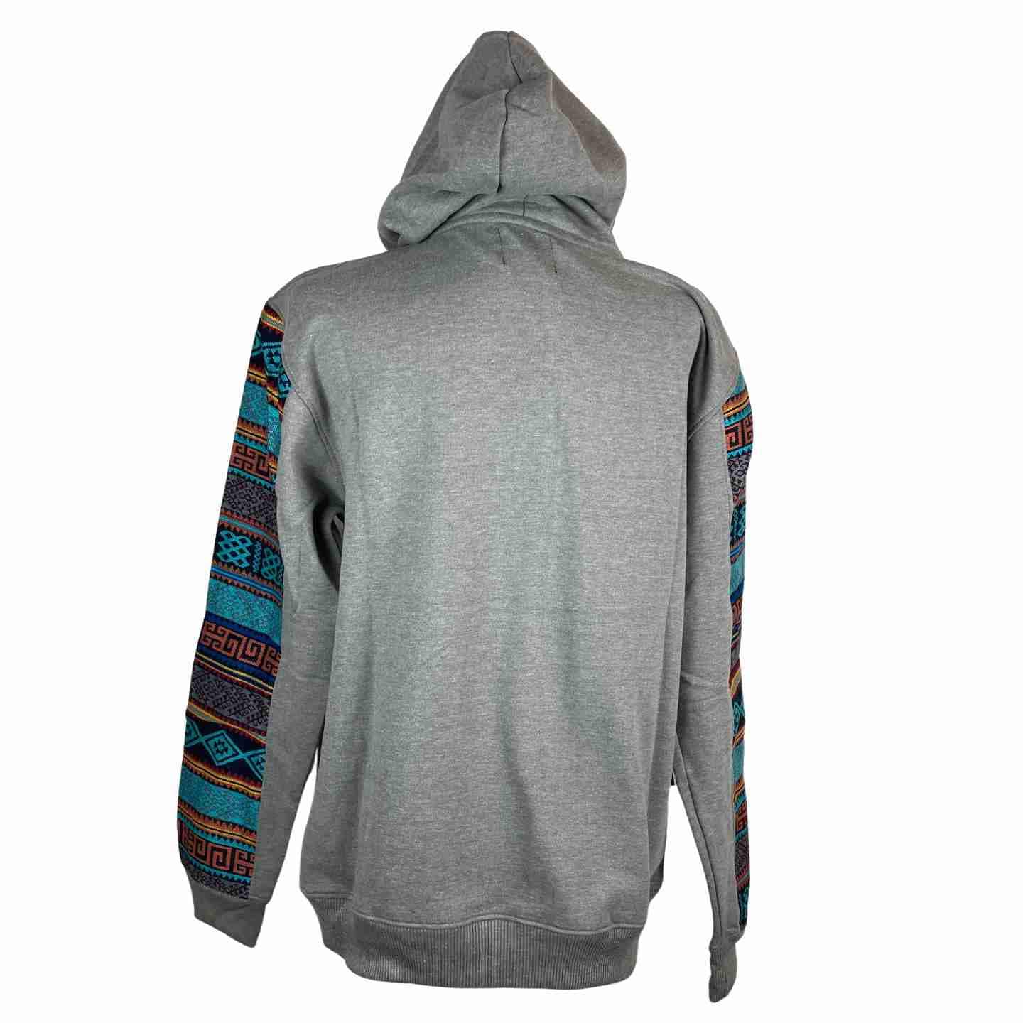 Warm Soft Unisex Cotton Jacket Hoodie Size S | Gray Light Blue