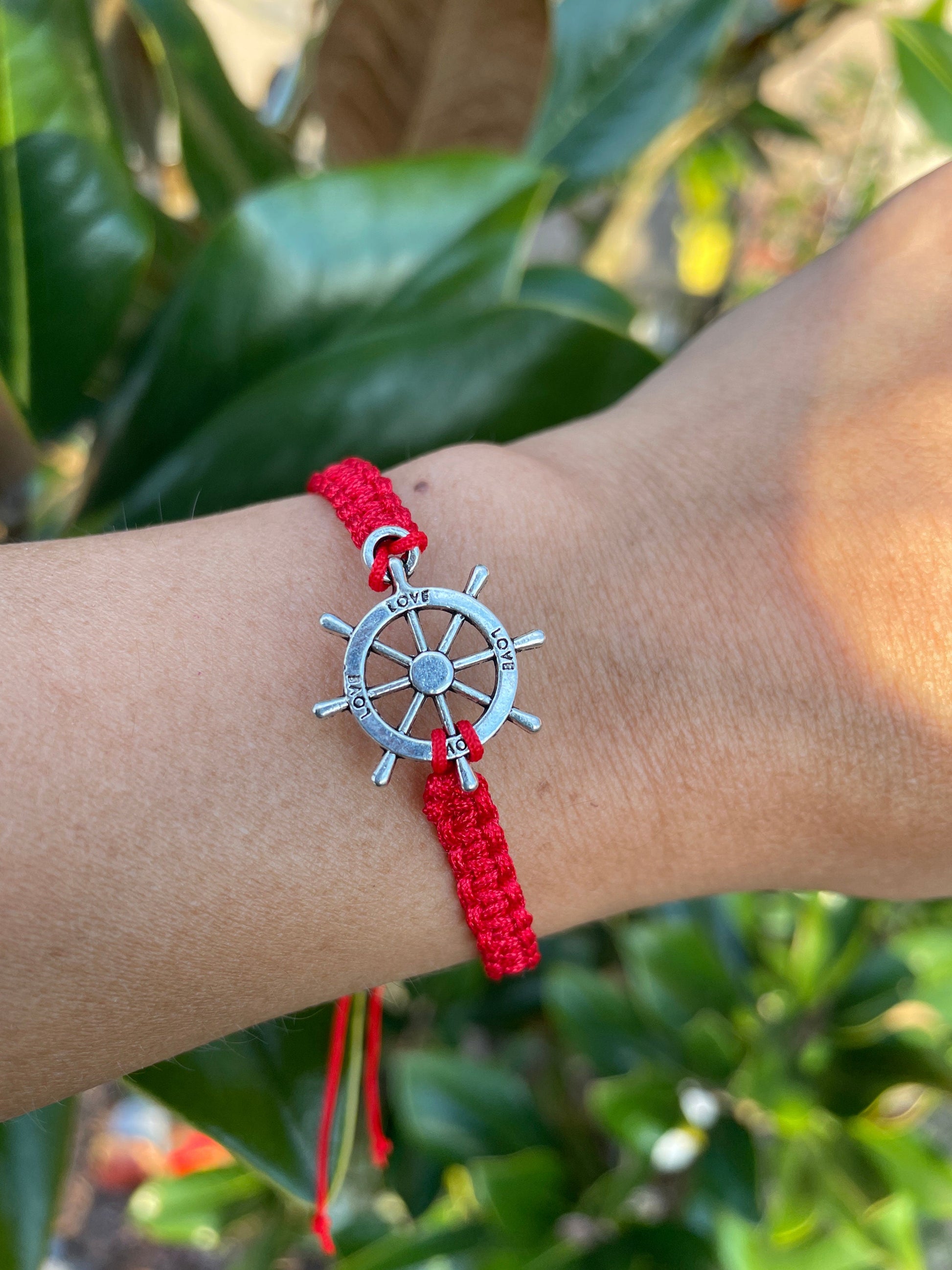 Handwoven Adjustable Red String Friendship Bracelet