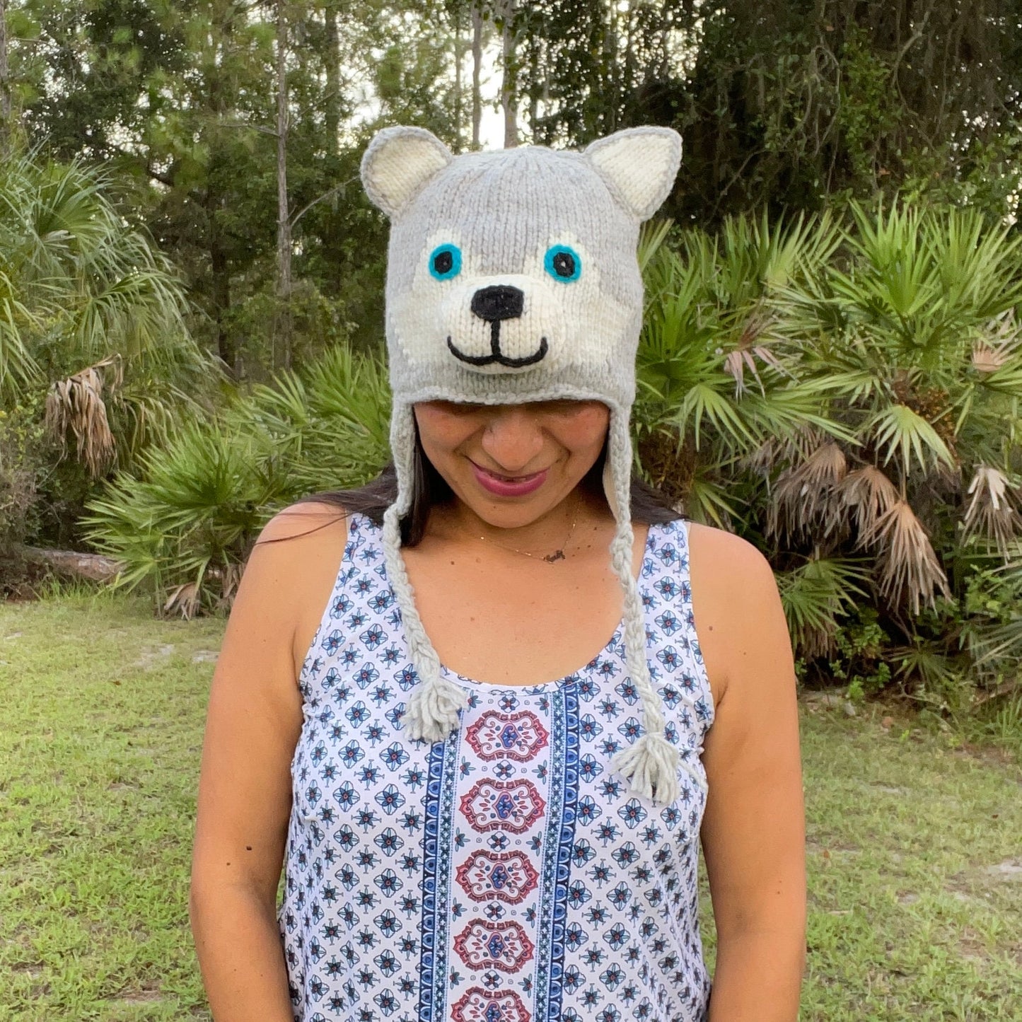 Husky Fleece Beanie Hat for Kids and Adults