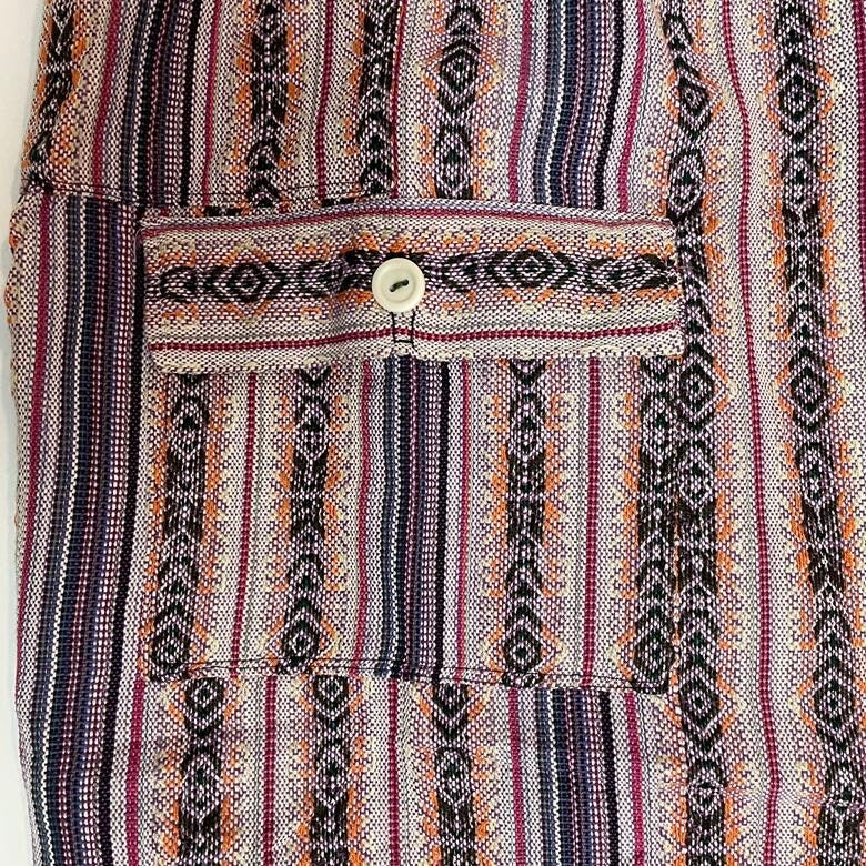 Hippie Cargo Shorts Size XL | Orange Black Beige