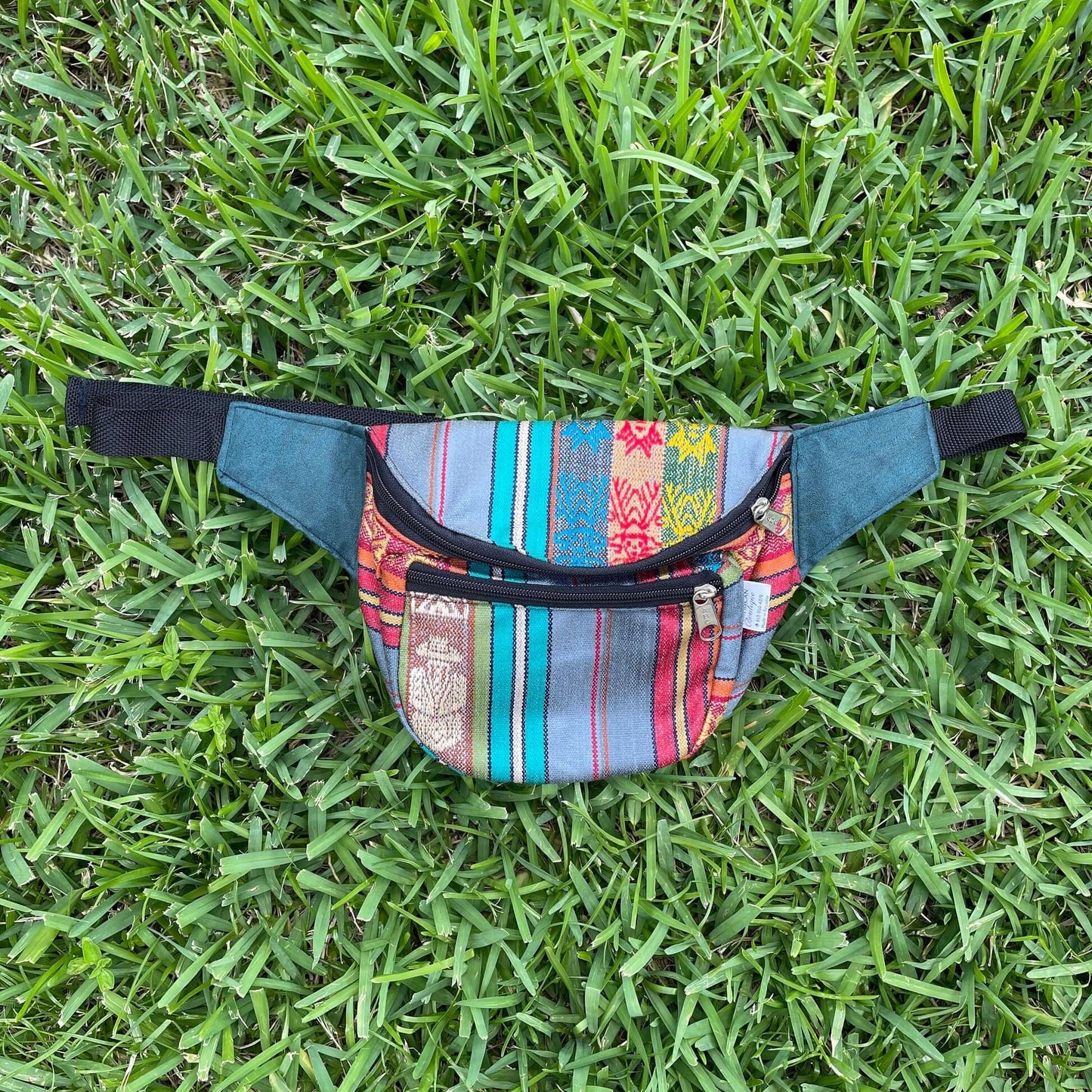 Festival Zipper Fanny Pack | Smokey Blue Orange
