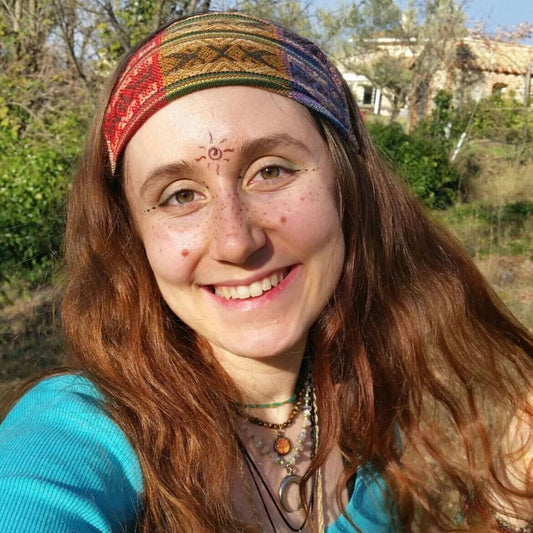 Wide Boho Headband | Mandarin Green