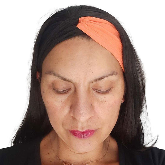 Twisted Headband | Peach Black