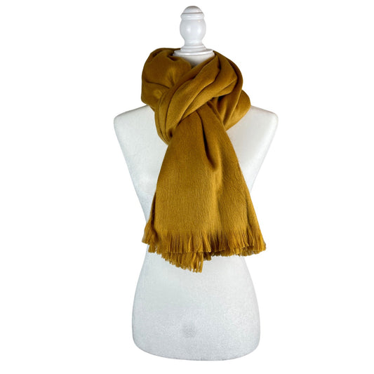 Elegant Alpaca Scarf - Exceptionally Soft Wool Blend Shawl | Mustard