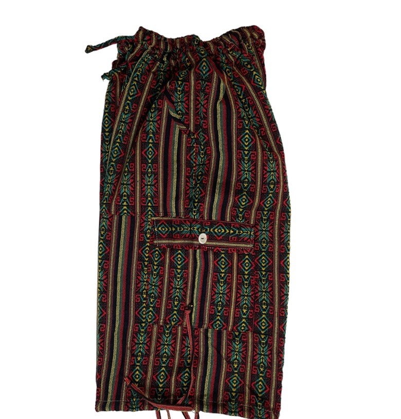 Boho Hippie Mens Cargo Shorts Size 2XL | Deep Rasta