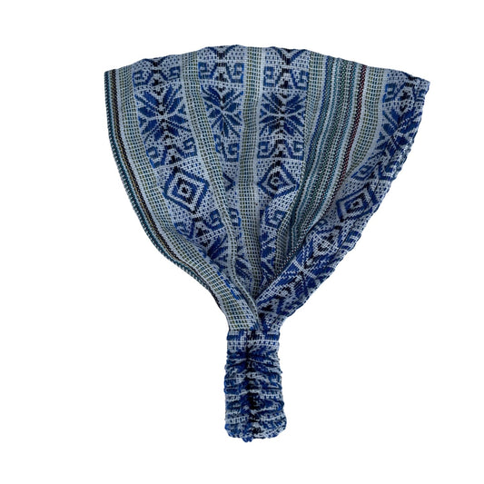 Hippie Boho Wide Headband | Light Sky Royal Blue