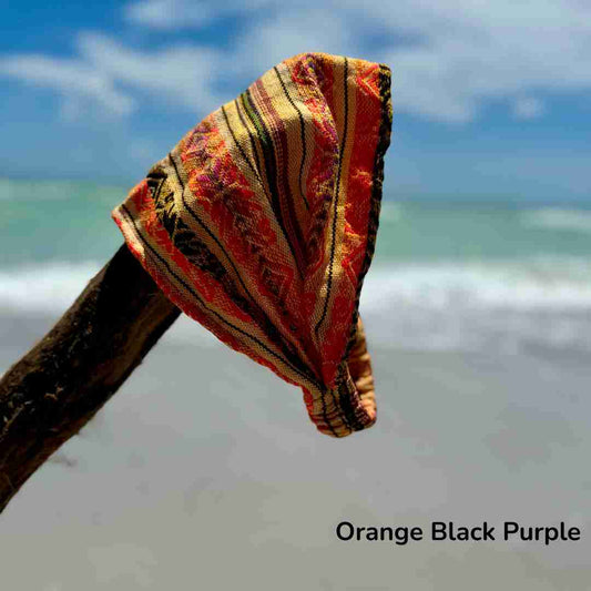 Orange Black Purple Wide Yoga Headband for Women and Men
