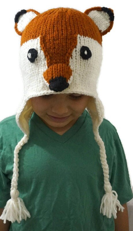 Fox Beanie Hat for Kids and adults