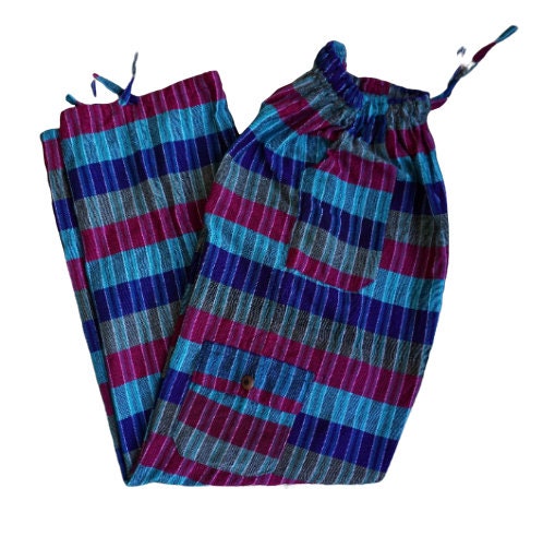Hippie Pants Size L | Colorful Striped Pants