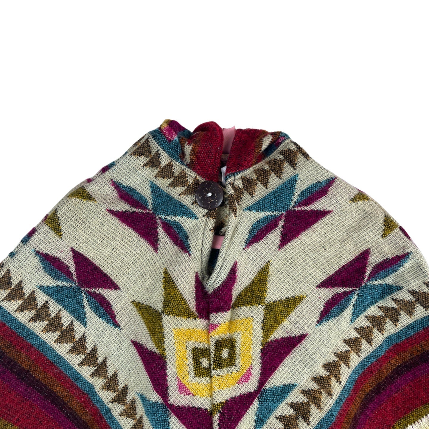 Hooded Alpaca Wool Baby Cape 0-12 months | Kids Overcoat | Red Beige