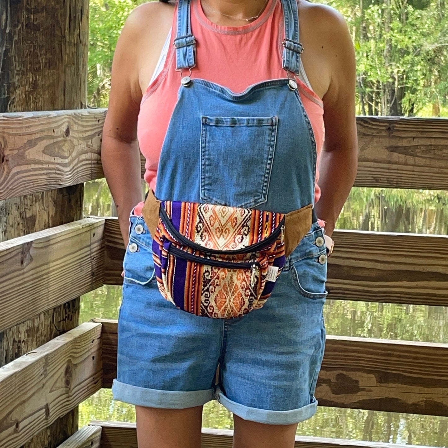 Festival Zipper Fanny Pack | Gold Purple