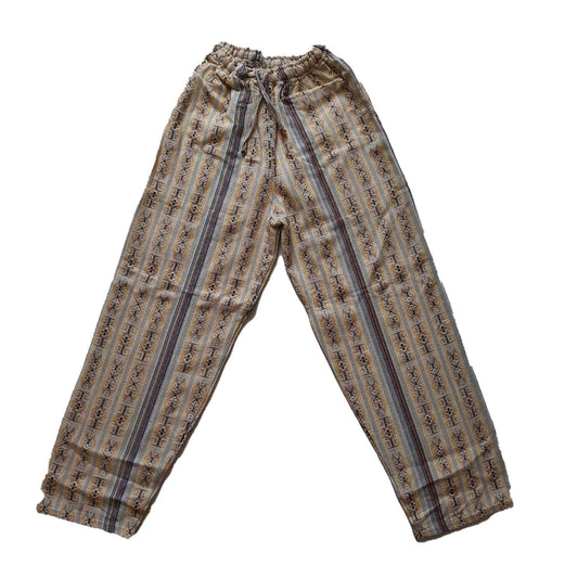 Pants Size M | Hippie Pants | Loungewear Womens Pants | Comfy Clothes | Mens Pants with Hidden Pockets | Beige Yellow | Father's Day Gift