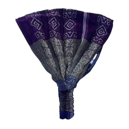 Wide Boho Yoga Headband | Dark Lilac Yellow