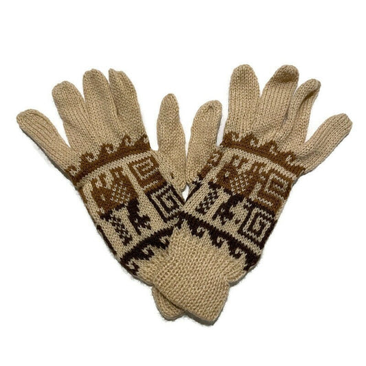 Soft & Warm Alpaca Knit Gloves for Winter Gloves | Hand Warmer | Wool Gloves Size SM Natural Colors
