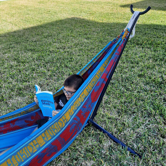 Bohemian One Person Hammock | Light Blue