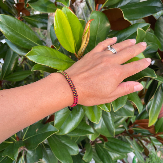 Reggae Rasta Boho Bracelet | Braided Style Bracelet for Men or Women