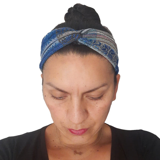 Twist Headband | Blue Teal Gray